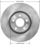 BENDIX PREMIUM DRUM AND ROTOR Disc Brake Rotor P/N:PRT1945