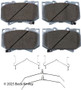 Disc Brake Pad and Hardware Kit fits 2000-2004 Toyota Sequoia Tundra  BECK/ARNLE