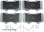 Disc Brake Pad and Hardware Kit fits 2000-2019 Toyota Tacoma FJ Cruiser 4Runner