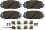 Disc Brake Pad and Hardware Kit fits 2007-2018 Toyota Yaris Prius C Prius Prime