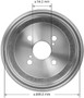 BENDIX PREMIUM DRUM AND ROTOR Brake Drum P/N:PDR0515