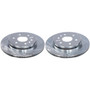 Disc Brake Rotor Set-Rear Drilled, Slotted and Zinc Plated Brake Rotor Pair