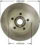 Disc Brake Rotor and Hub Assembly-Stop Brake Rotor Bendix PRT6051