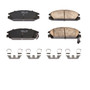Disc Brake Pad Set-Front Z17 Low-Dust Ceramic Brake Pads with Hardware 17-334