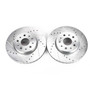 Disc Brake Rotor Set-Front Drilled, Slotted and Zinc Plated Brake Rotor Pair