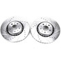 Disc Brake Rotor Set-Front Drilled, Slotted and Zinc Plated Brake Rotor Pair