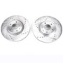 Disc Brake Rotor Set-Front Drilled, Slotted and Zinc Plated Brake Rotor Pair