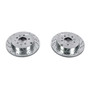 Disc Brake Rotor Set-Rear Drilled, Slotted and Zinc Plated Brake Rotor Pair