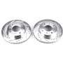 Disc Brake Rotor Set-Front Drilled, Slotted and Zinc Plated Brake Rotor Pair