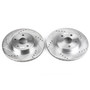 Disc Brake Rotor Set-Front Drilled, Slotted and Zinc Plated Brake Rotor Pair