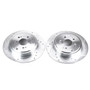 Disc Brake Rotor Set-Rear Drilled, Slotted and Zinc Plated Brake Rotor Pair