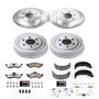 Disc Brake Pad and Rotor / Drum Brake Shoe and Drum Kit fits 00-02 Dodge Dakota
