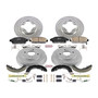 Disc Brake Pad and Rotor / Drum Brake Shoe and Drum Kit fits 90-93 Honda Accord