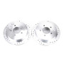 Disc Brake Rotor Set-Rear Drilled, Slotted and Zinc Plated Brake Rotor Pair