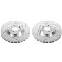 Disc Brake Rotor Set-Front Drilled, Slotted and Zinc Plated Brake Rotor Pair