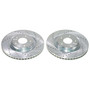 Disc Brake Rotor Set-Front Drilled, Slotted and Zinc Plated Brake Rotor Pair