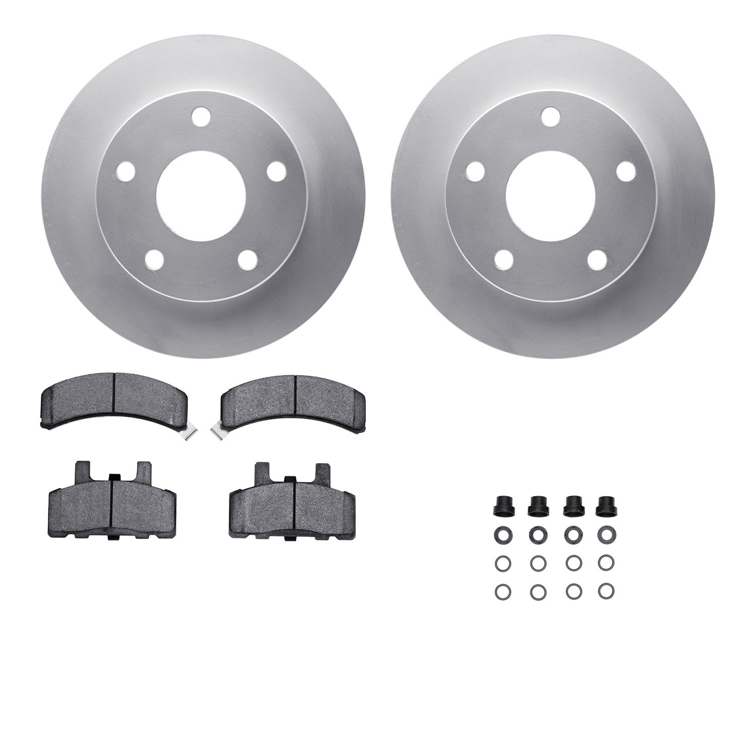 Disc Brake Kit-Geospec Rotors with 5000 Advanced Brake Pads includes Hardware