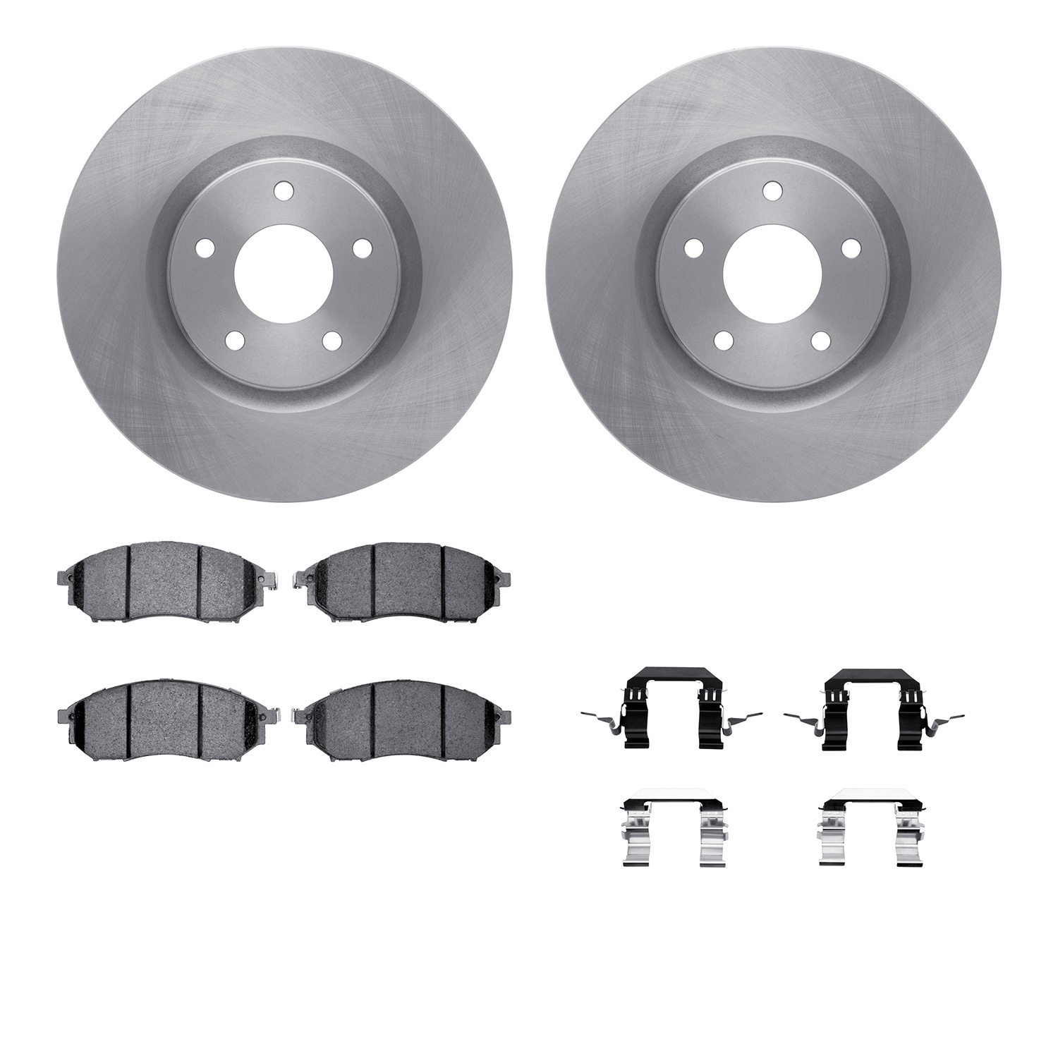 Disc Brake Kit-Rotors with 5000 Advanced Brake Pads includes Hardware DFC