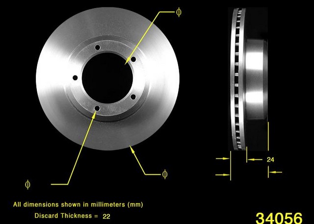 BENDIX PREMIUM DRUM AND ROTOR Disc Brake Rotor P/N:PRT1755