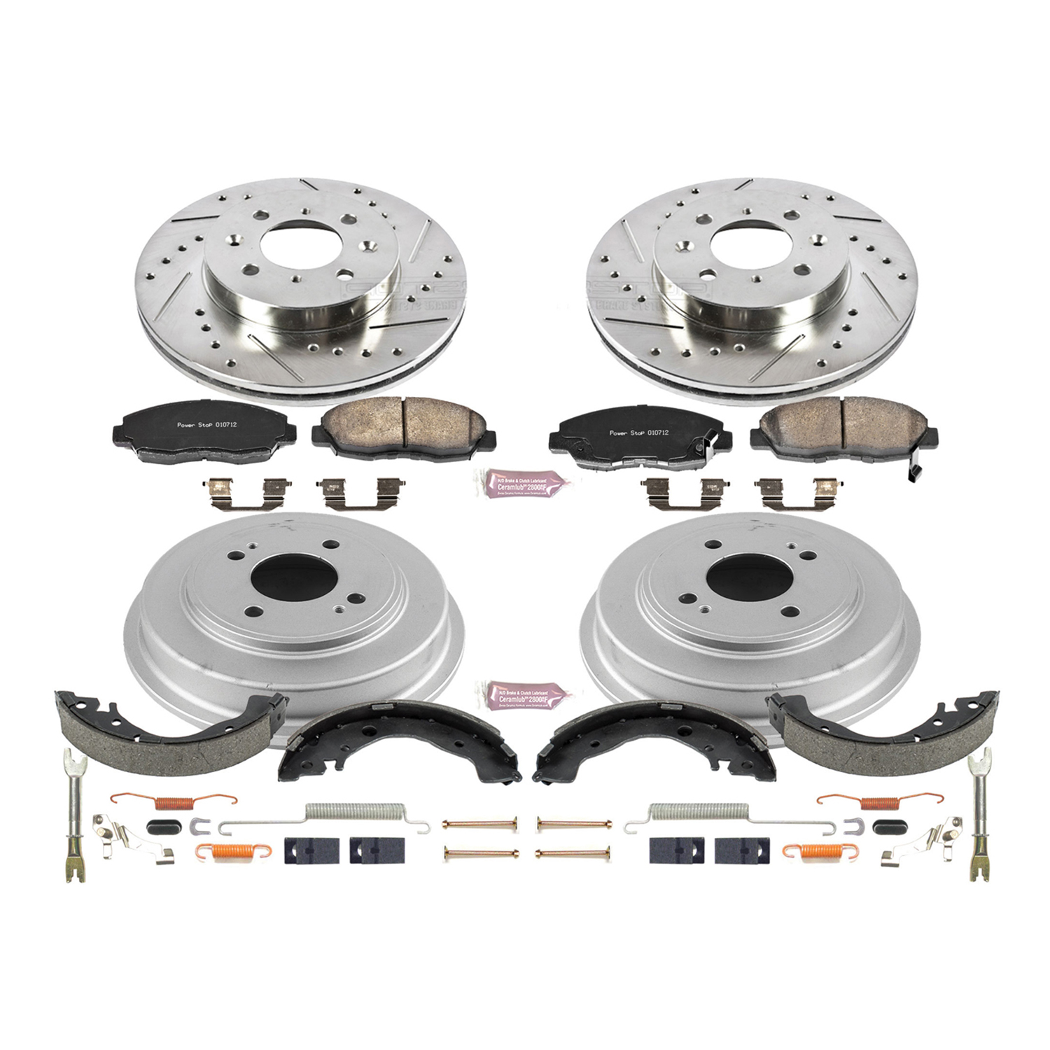 PowerStop Disc Brake Pad and Rotor / Drum Brake Shoe and Drum Kit P/N:K15247DK