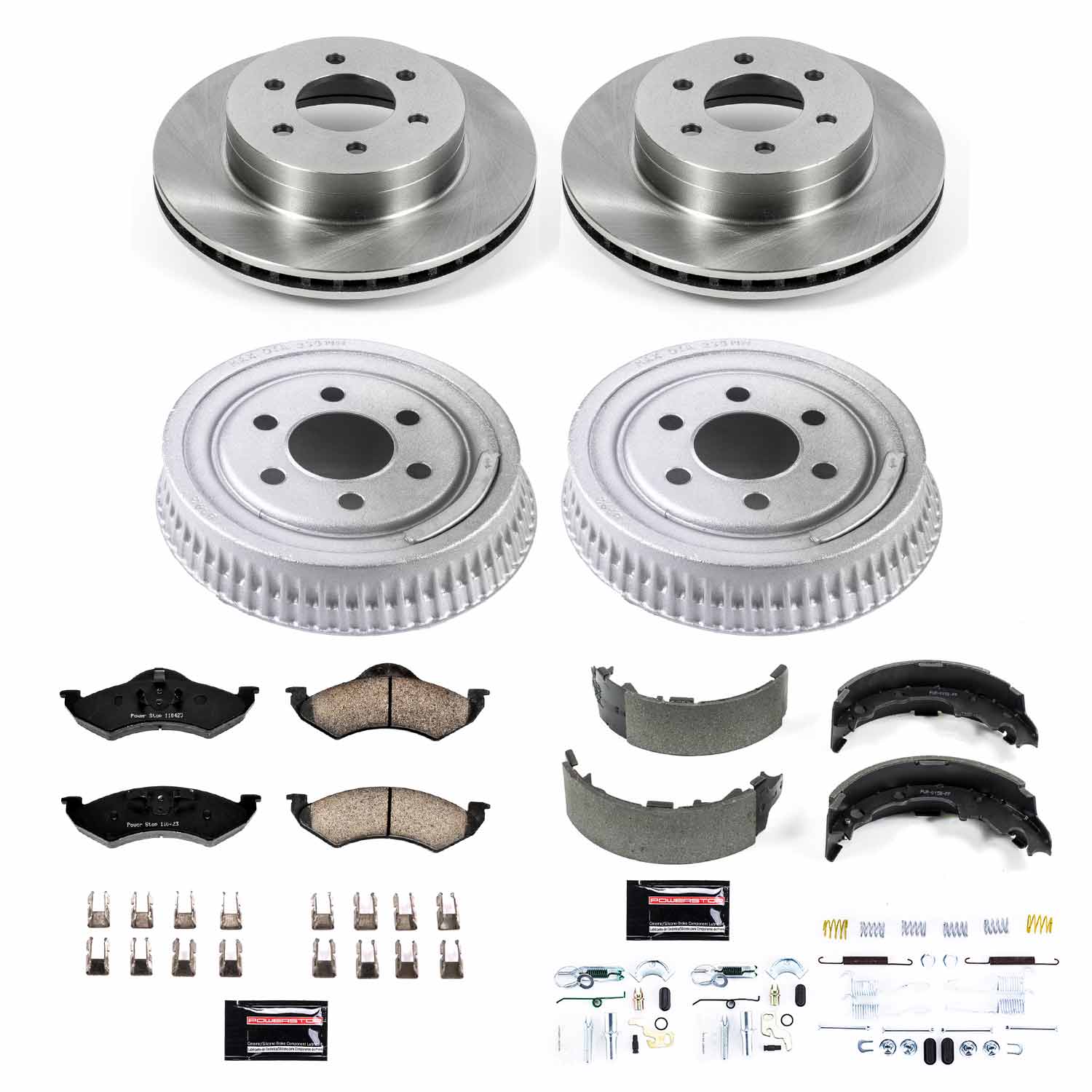 PowerStop Disc Brake Pad and Rotor / Drum Brake Shoe and Drum Kit P/N:KOE15072DK