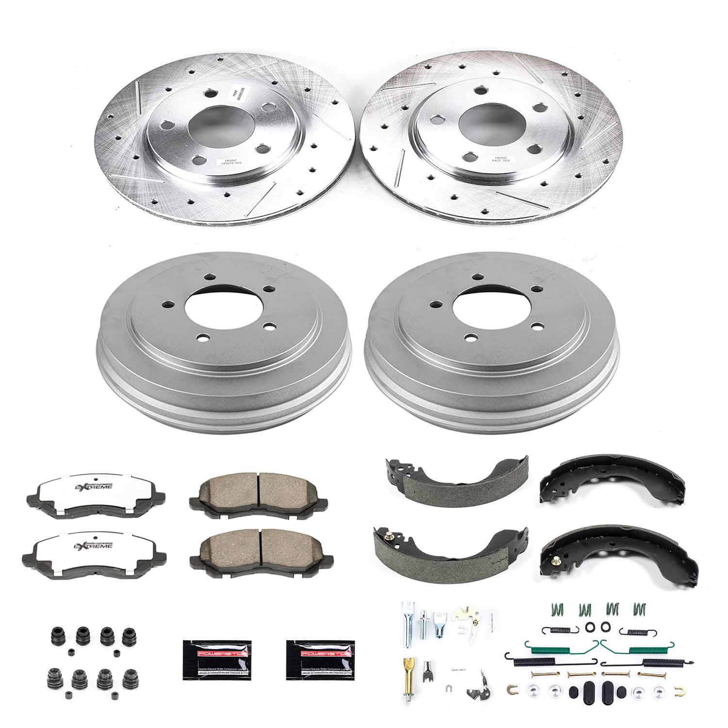 PowerStop Disc Brake Pad and Rotor / Drum Brake Shoe and Drum Kit P/N:K15251DK-26