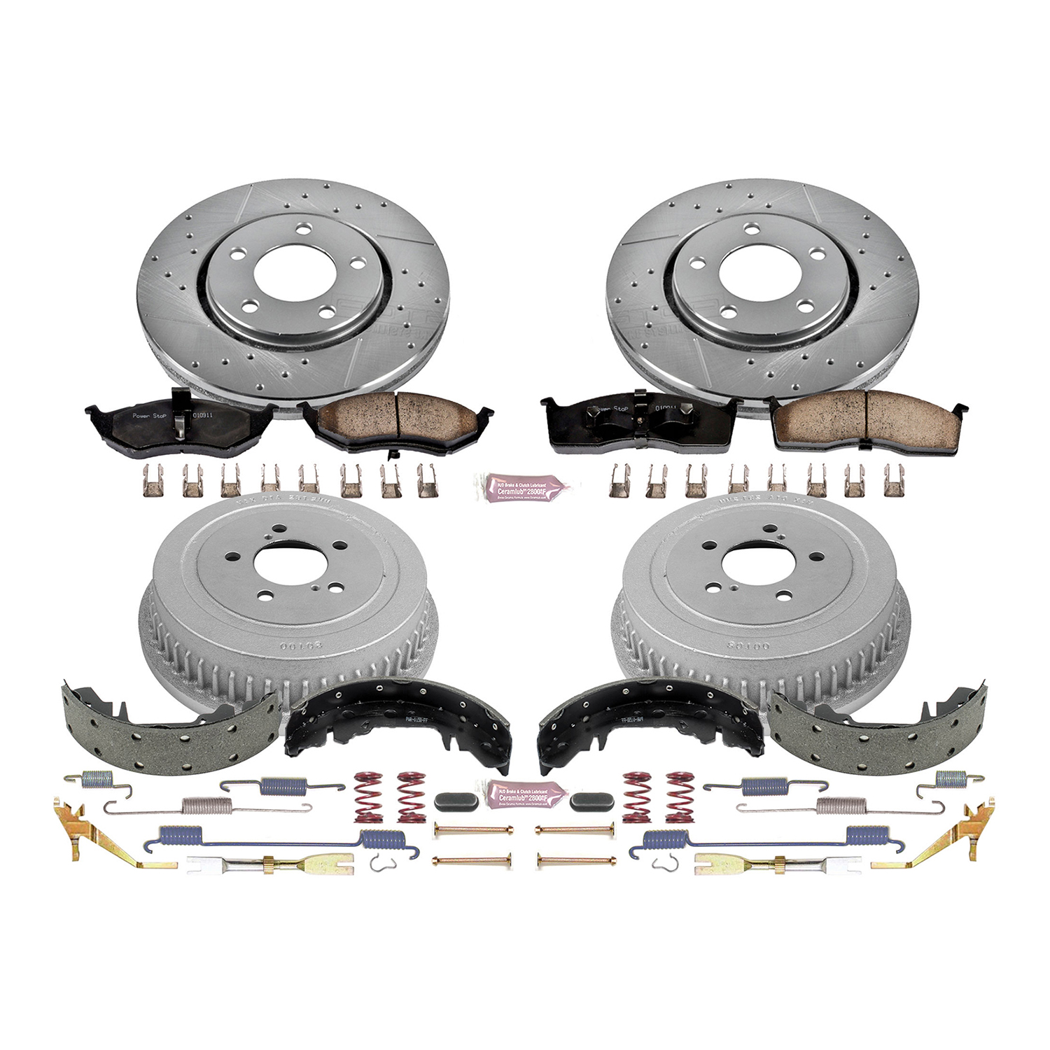 PowerStop Disc Brake Pad and Rotor / Drum Brake Shoe and Drum Kit P/N:KOE15011DK