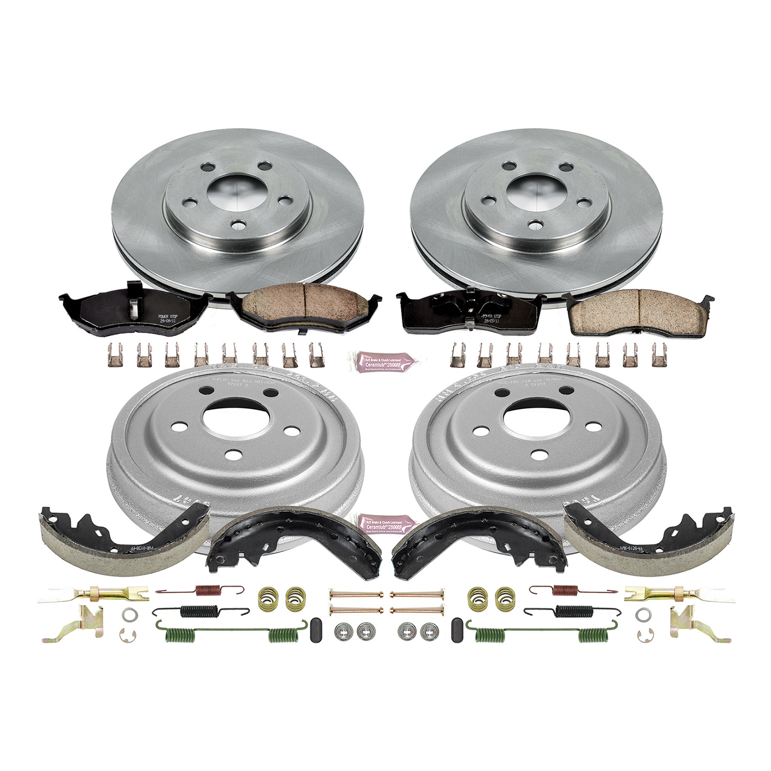 PowerStop Disc Brake Pad and Rotor / Drum Brake Shoe and Drum Kit P/N:KOE15058DK