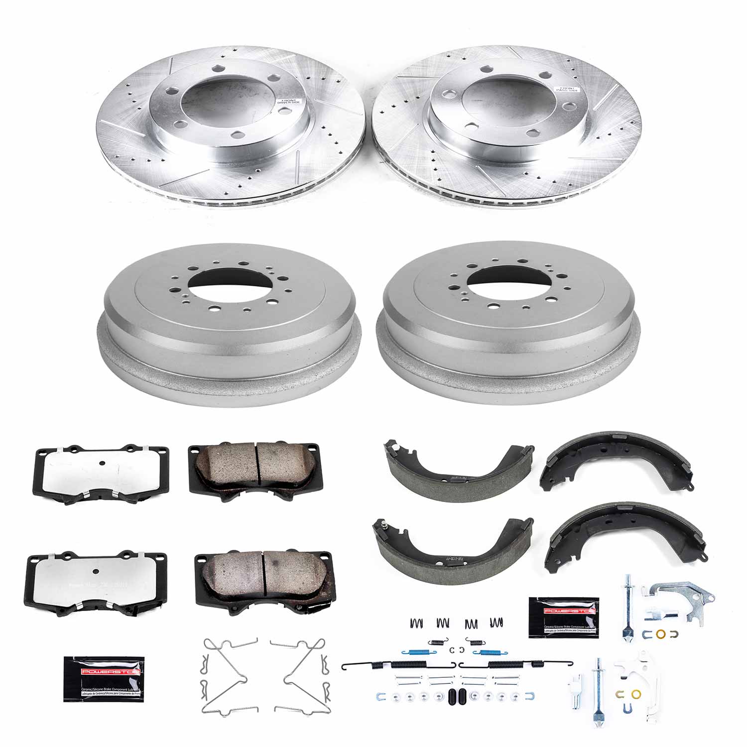 PowerStop Disc Brake Pad and Rotor / Drum Brake Shoe and Drum Kit P/N:K15098DK-36