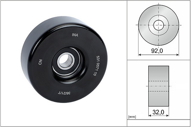 INA US Accessory Drive Belt Tensioner Pulley P/N:FP10571