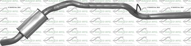 Davico Mfg Exhaust Resonator Pipe P/N:675166 Davico Mfg Exhaust Resonator Pipe P/N:675166