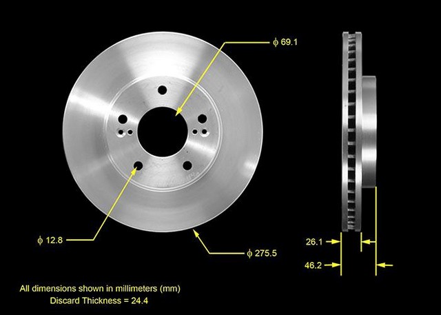 BENDIX PREMIUM DRUM AND ROTOR Disc Brake Rotor P/N:PRT5525
