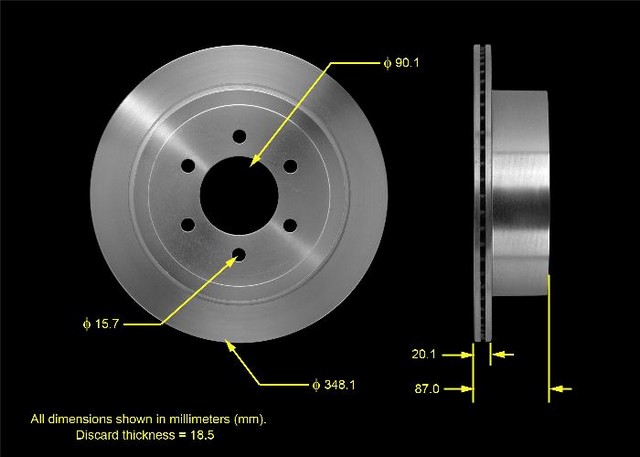 BENDIX PREMIUM DRUM AND ROTOR Disc Brake Rotor P/N:PRT5521