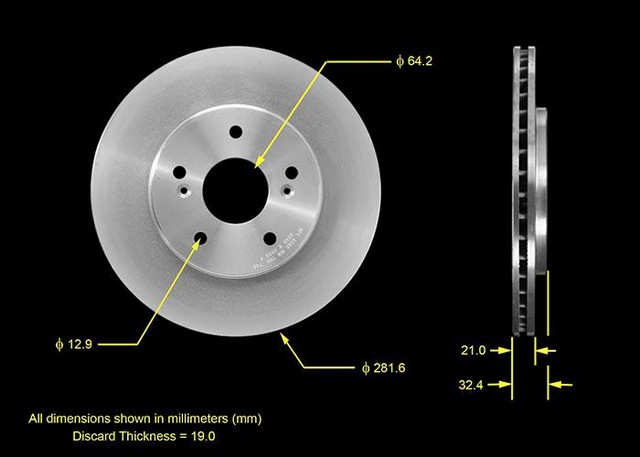 BENDIX PREMIUM DRUM AND ROTOR Disc Brake Rotor P/N:PRT1764