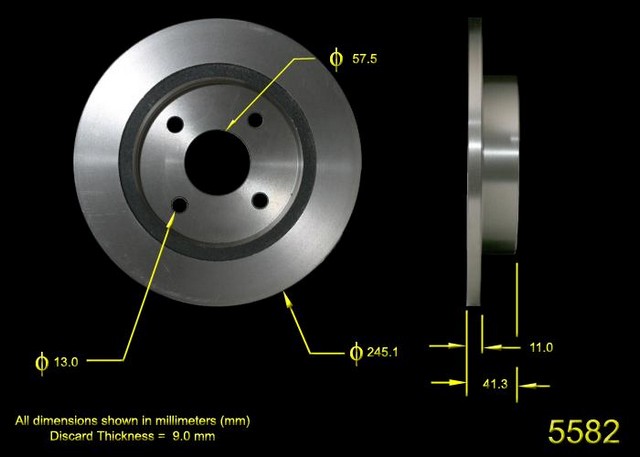 BENDIX PREMIUM DRUM AND ROTOR Disc Brake Rotor P/N:PRT1605