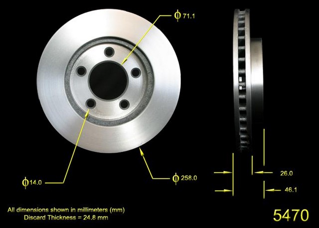 BENDIX PREMIUM DRUM AND ROTOR Disc Brake Rotor P/N:PRT1741