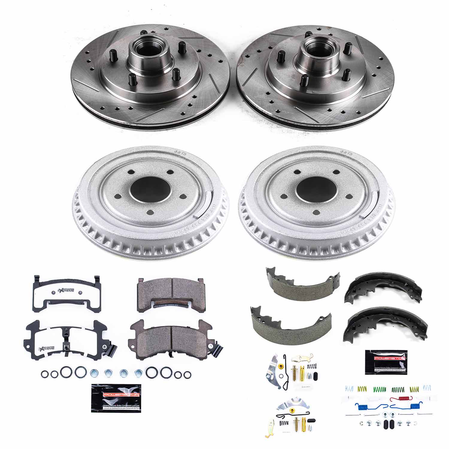 PowerStop Disc Brake Pad and Rotor / Drum Brake Shoe and Drum Kit P/N:K15042DK-26
