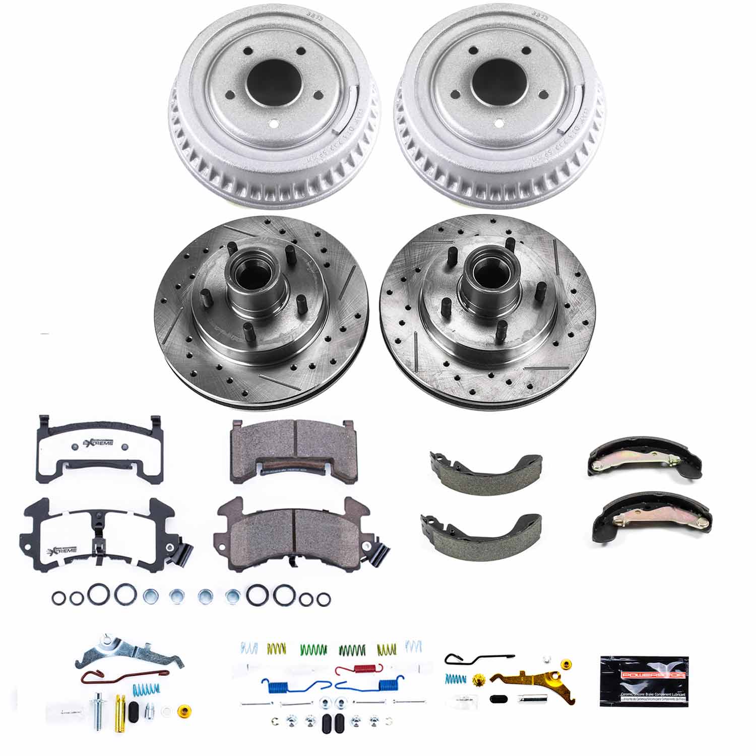 PowerStop Disc Brake Pad and Rotor / Drum Brake Shoe and Drum Kit P/N:K15051DK-26