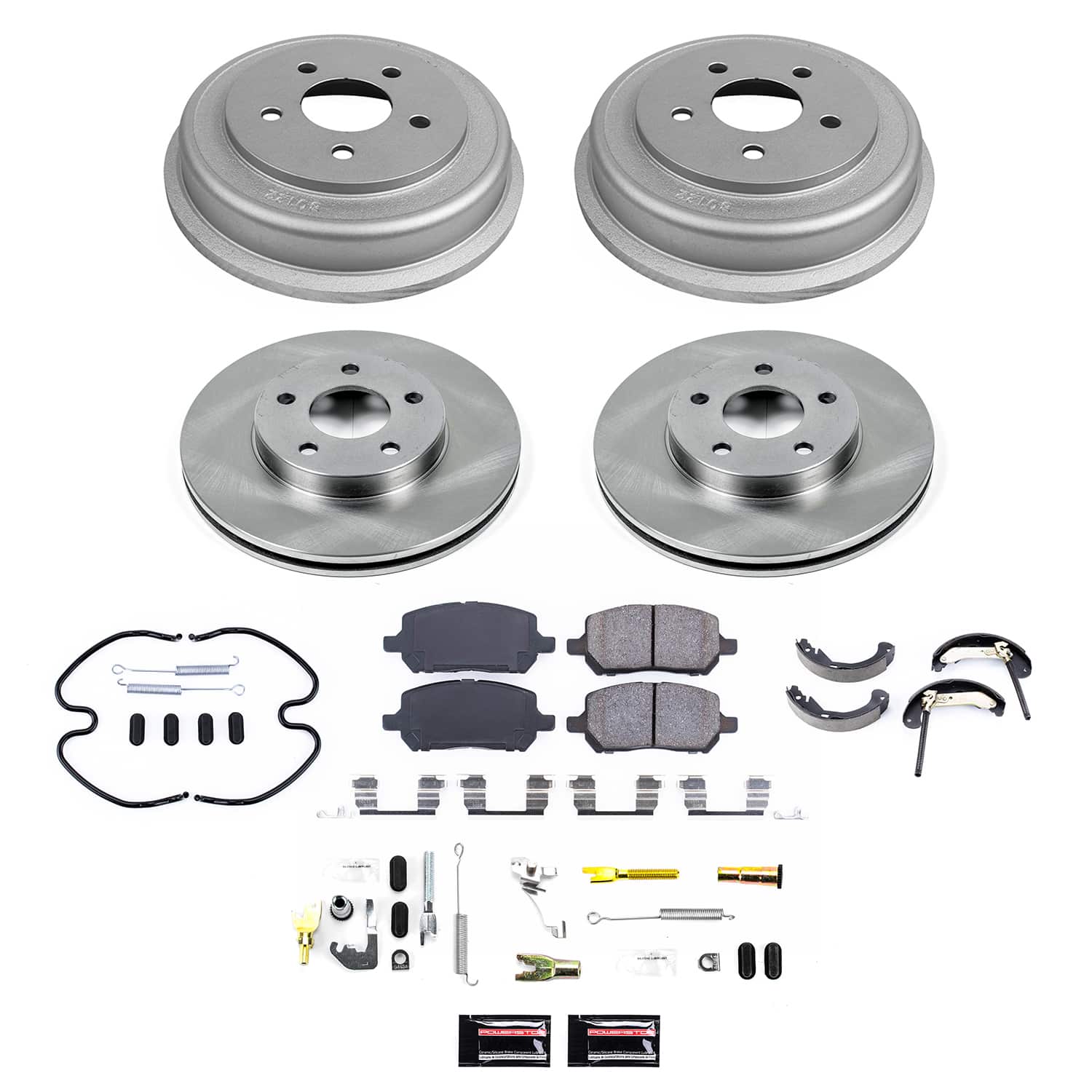 PowerStop Disc Brake Pad and Rotor / Drum Brake Shoe and Drum Kit P/N:KOE15521DK