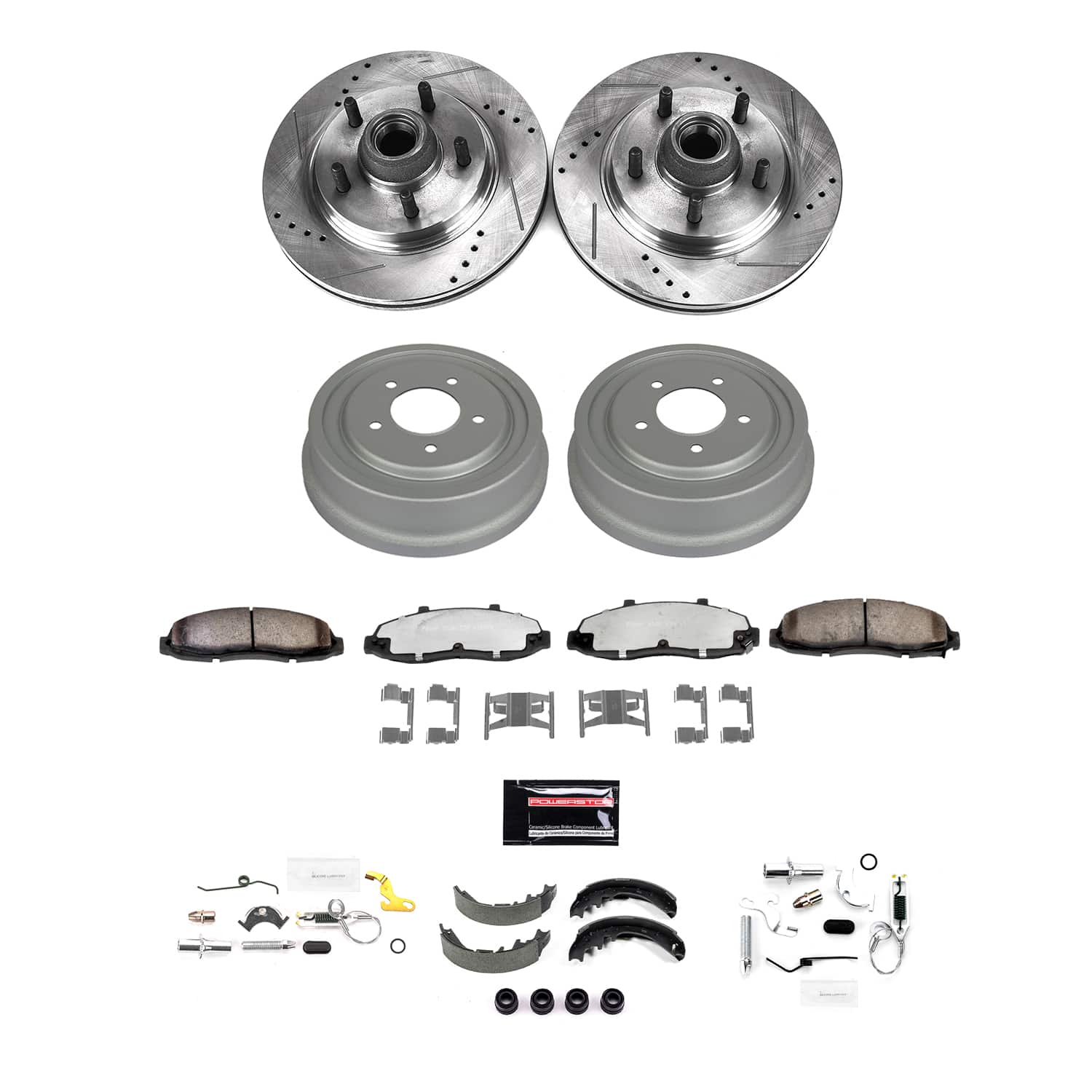 PowerStop Disc Brake Pad and Rotor / Drum Brake Shoe and Drum Kit P/N:K15506DK