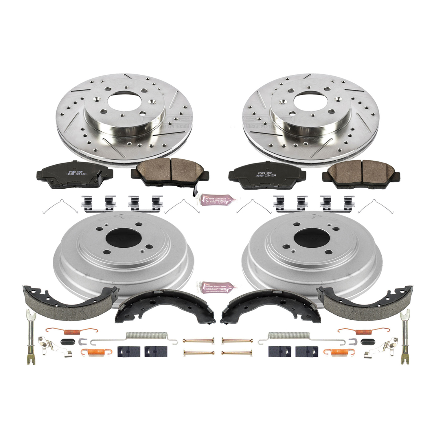 PowerStop Disc Brake Pad and Rotor / Drum Brake Shoe and Drum Kit P/N:K15245DK