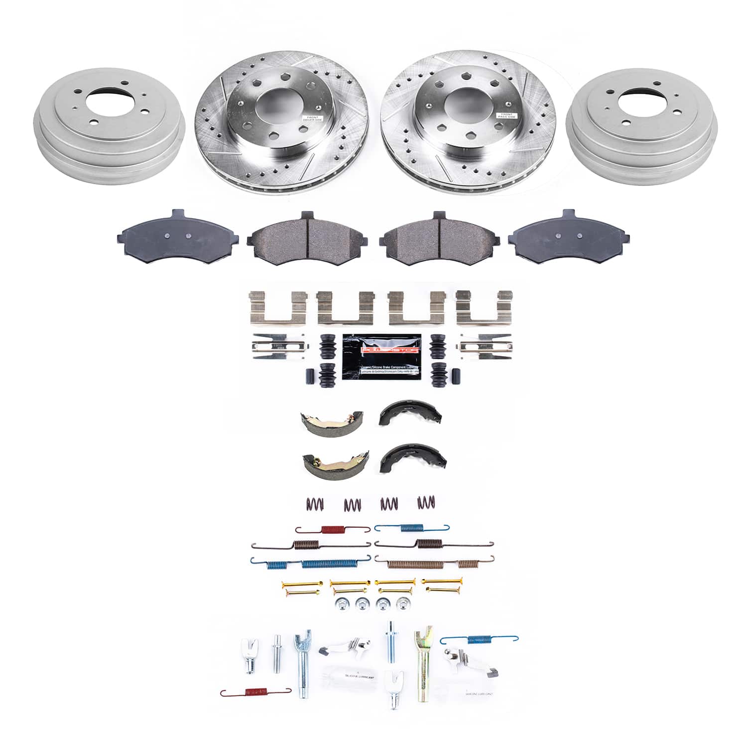 PowerStop Disc Brake Pad and Rotor / Drum Brake Shoe and Drum Kit P/N:K15527DK