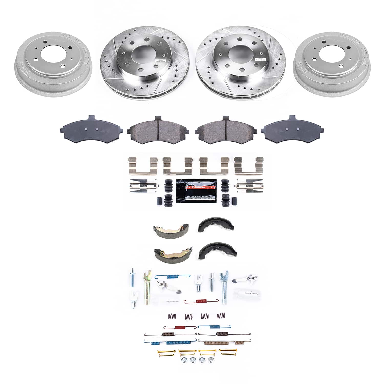 PowerStop Disc Brake Pad and Rotor / Drum Brake Shoe and Drum Kit P/N:K15528DK