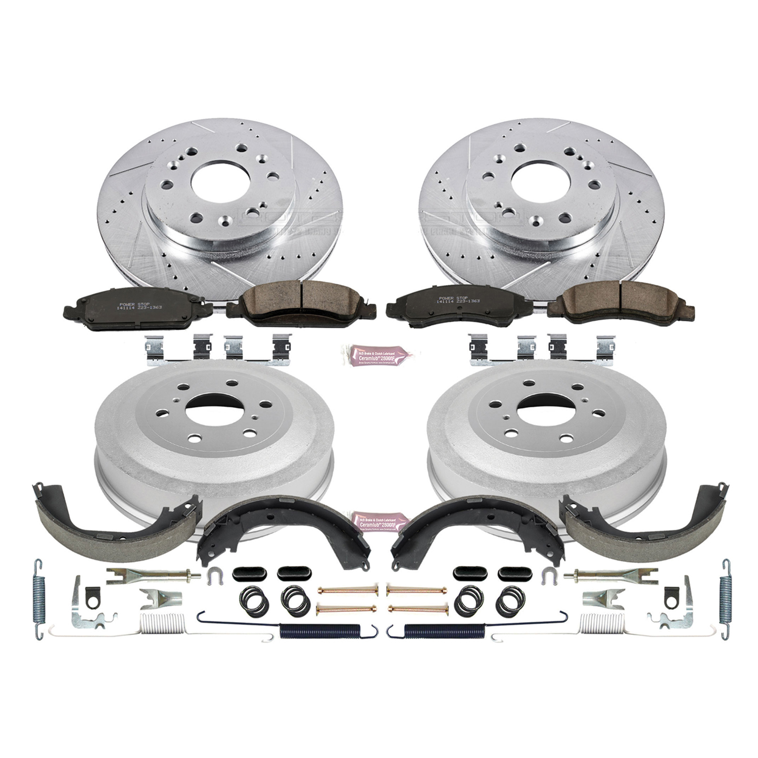 PowerStop Disc Brake Pad and Rotor / Drum Brake Shoe and Drum Kit P/N:K15263DK