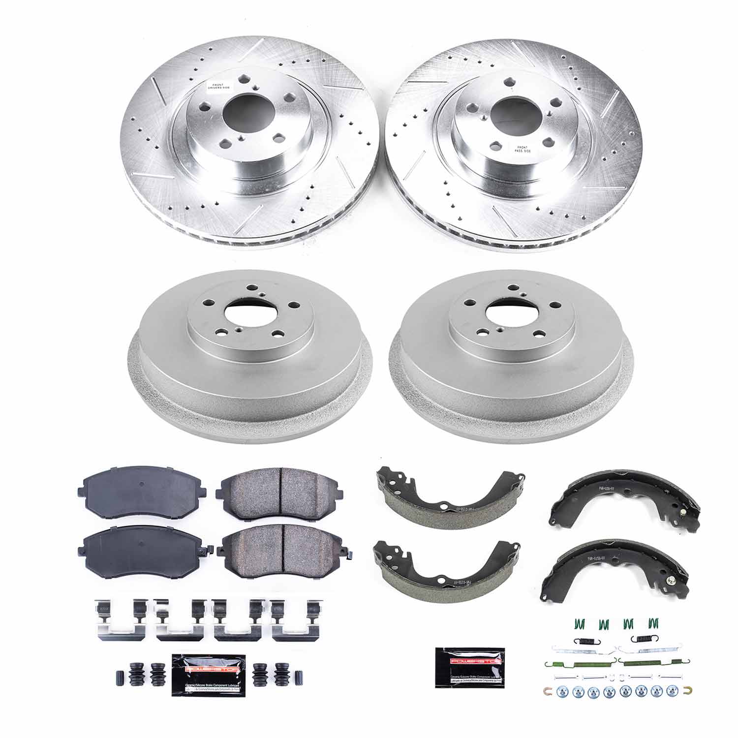 PowerStop Disc Brake Pad and Rotor / Drum Brake Shoe and Drum Kit P/N:K15467DK