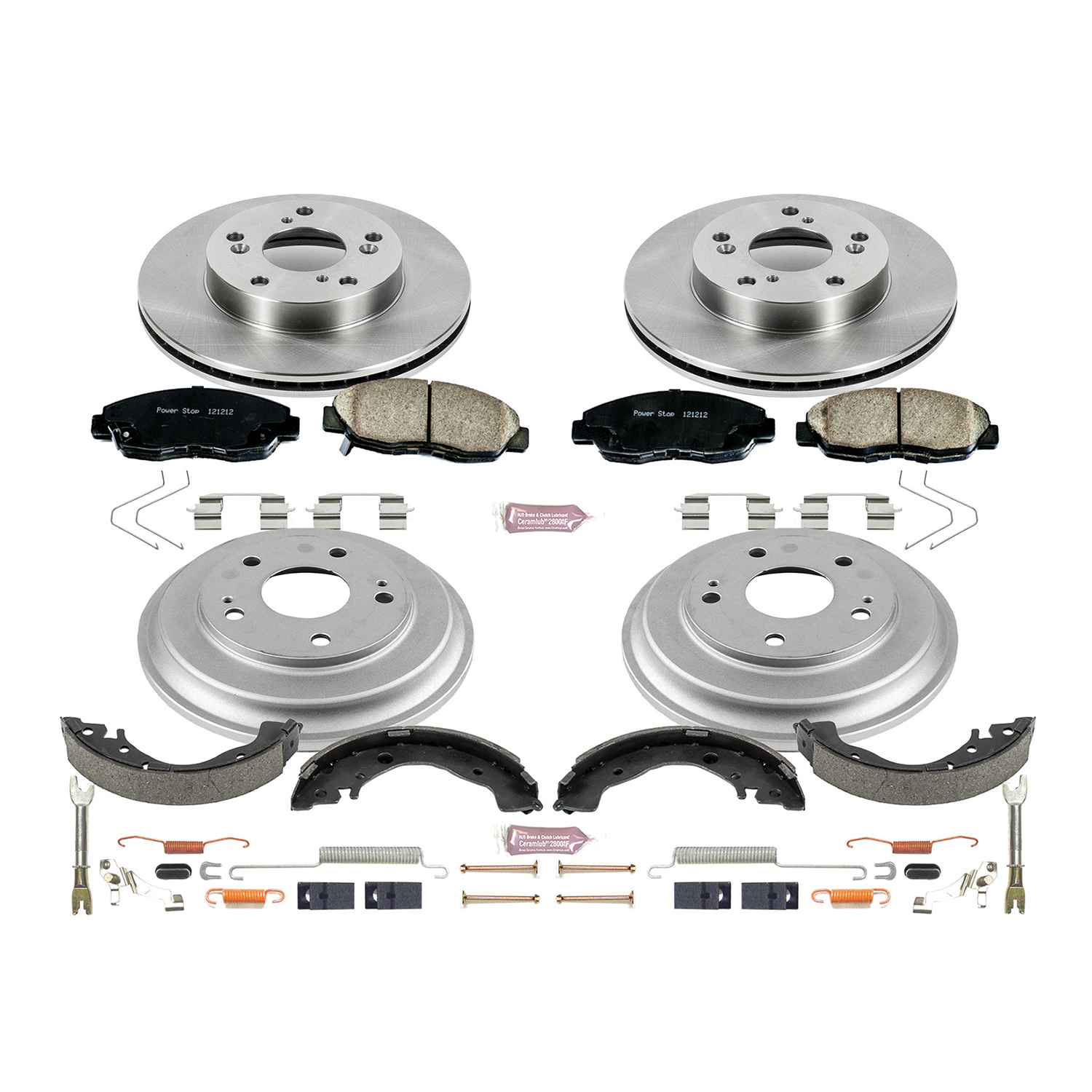 PowerStop Disc Brake Pad and Rotor / Drum Brake Shoe and Drum Kit P/N:KOE15242DK