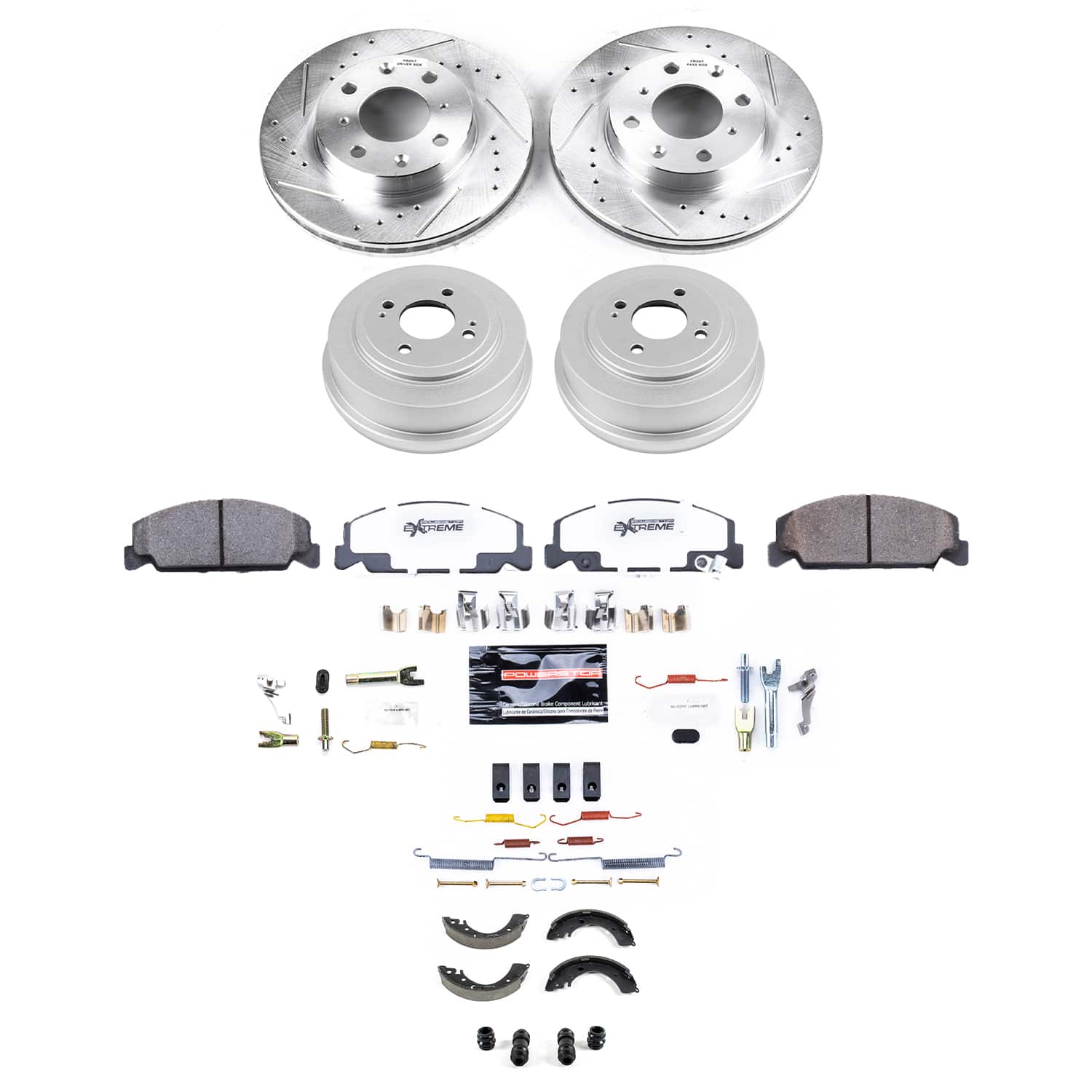 PowerStop Disc Brake Pad and Rotor / Drum Brake Shoe and Drum Kit P/N:K15508DK-26
