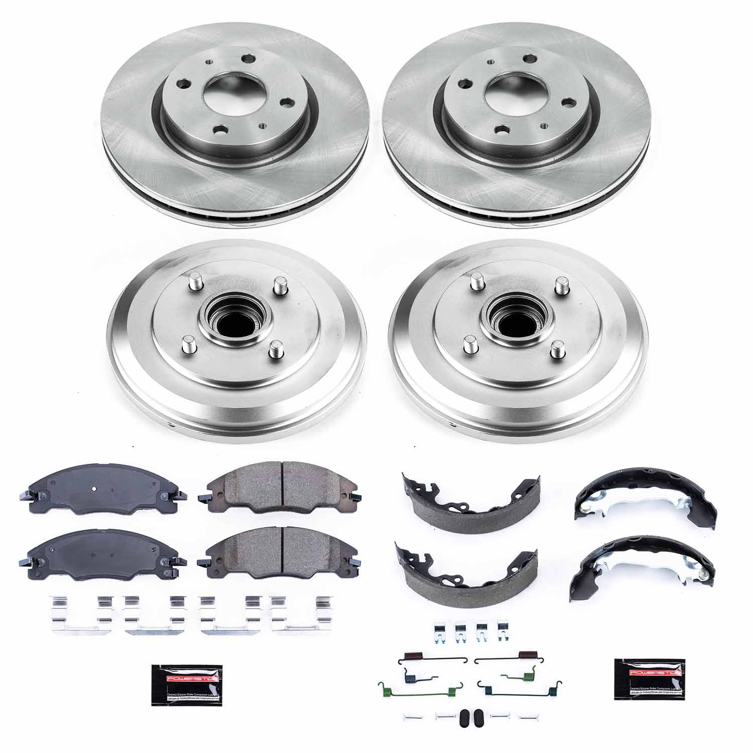 PowerStop Disc Brake Pad and Rotor / Drum Brake Shoe and Drum Kit P/N:KOE15194DK