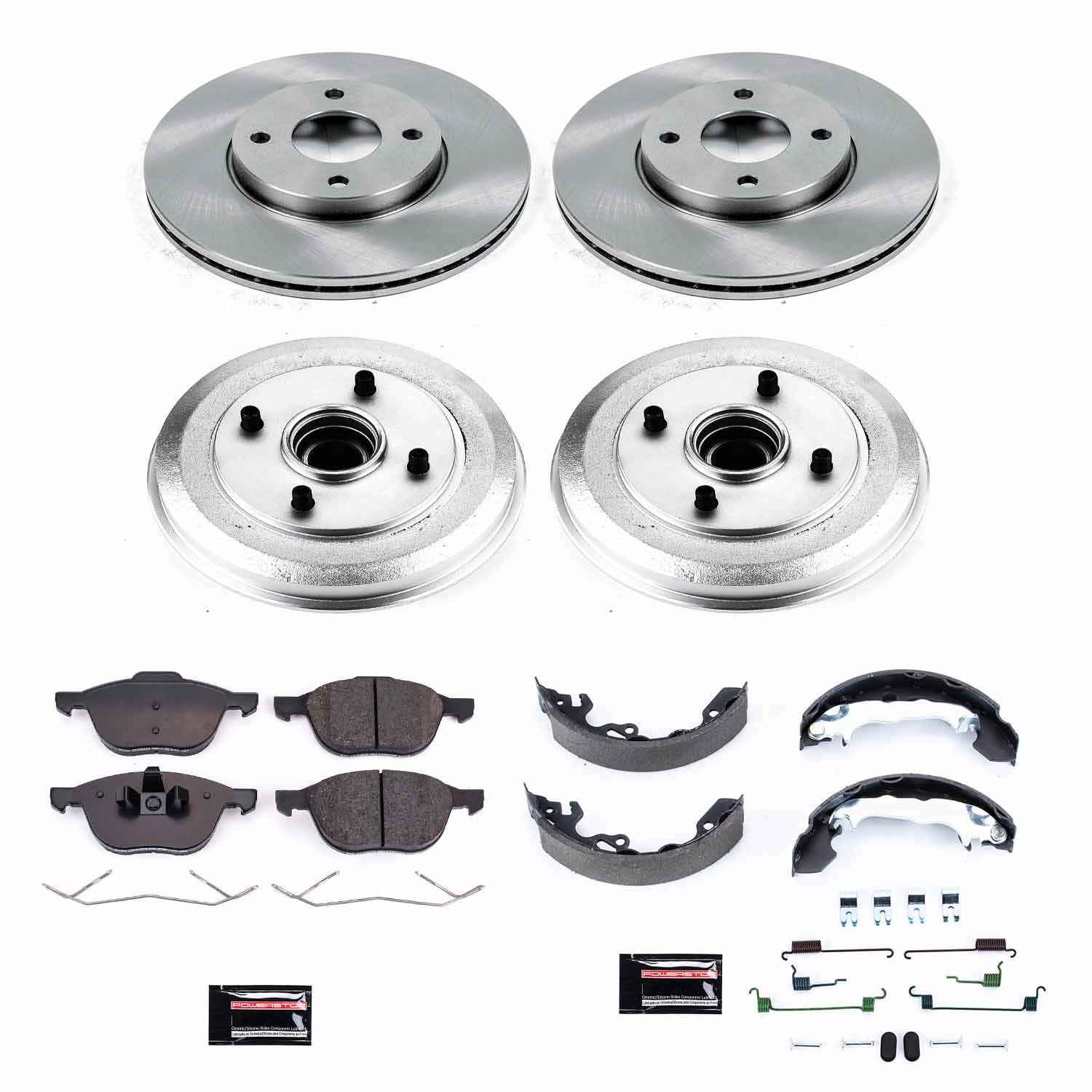 PowerStop Disc Brake Pad and Rotor / Drum Brake Shoe and Drum Kit P/N:KOE15192DK