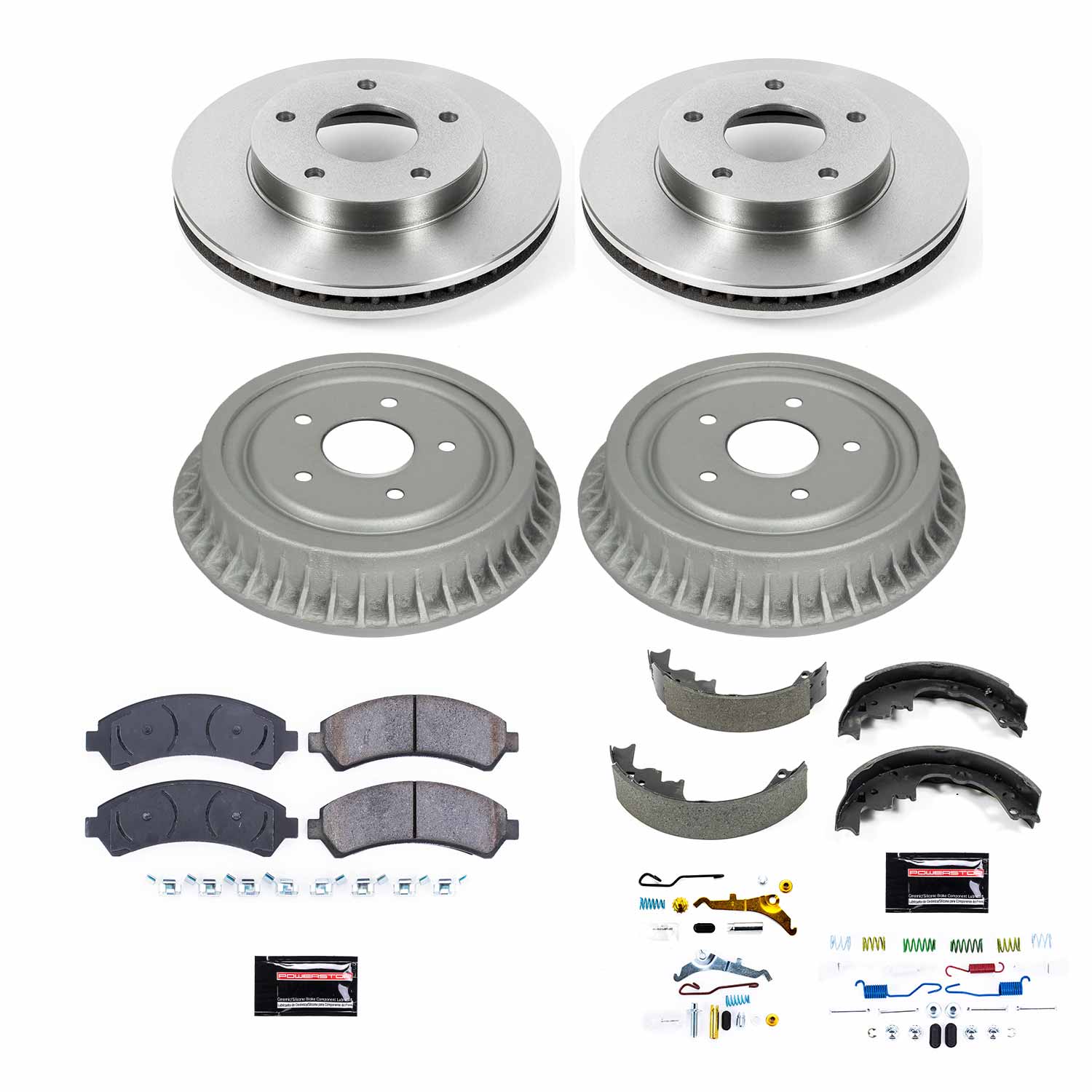 PowerStop Disc Brake Pad and Rotor / Drum Brake Shoe and Drum Kit P/N:KOE15428DK